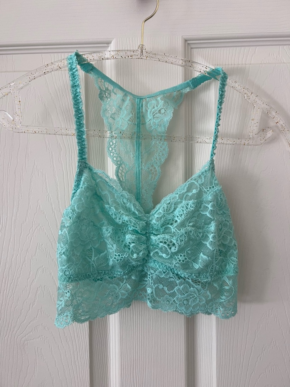 Victoria’s Secret PINK Mint Lace Racerback Bralette Medium